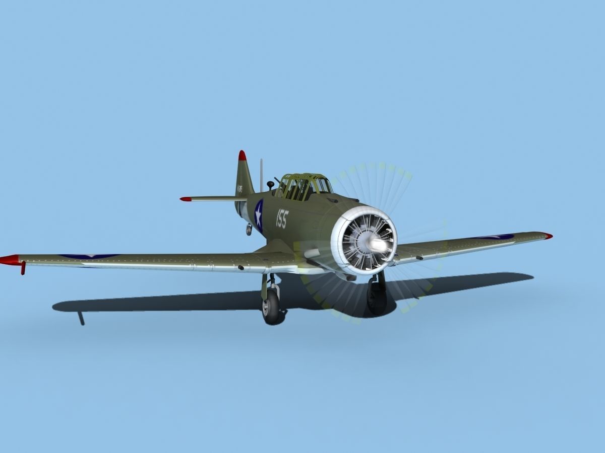 North American AT-6 Texan v01 USAAC 3D model_2