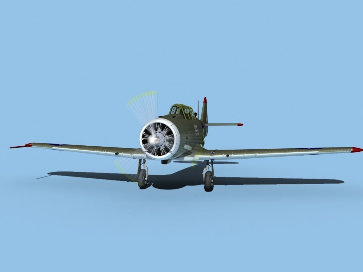 North American AT-6 Texan v01 USAAC 3D model_1