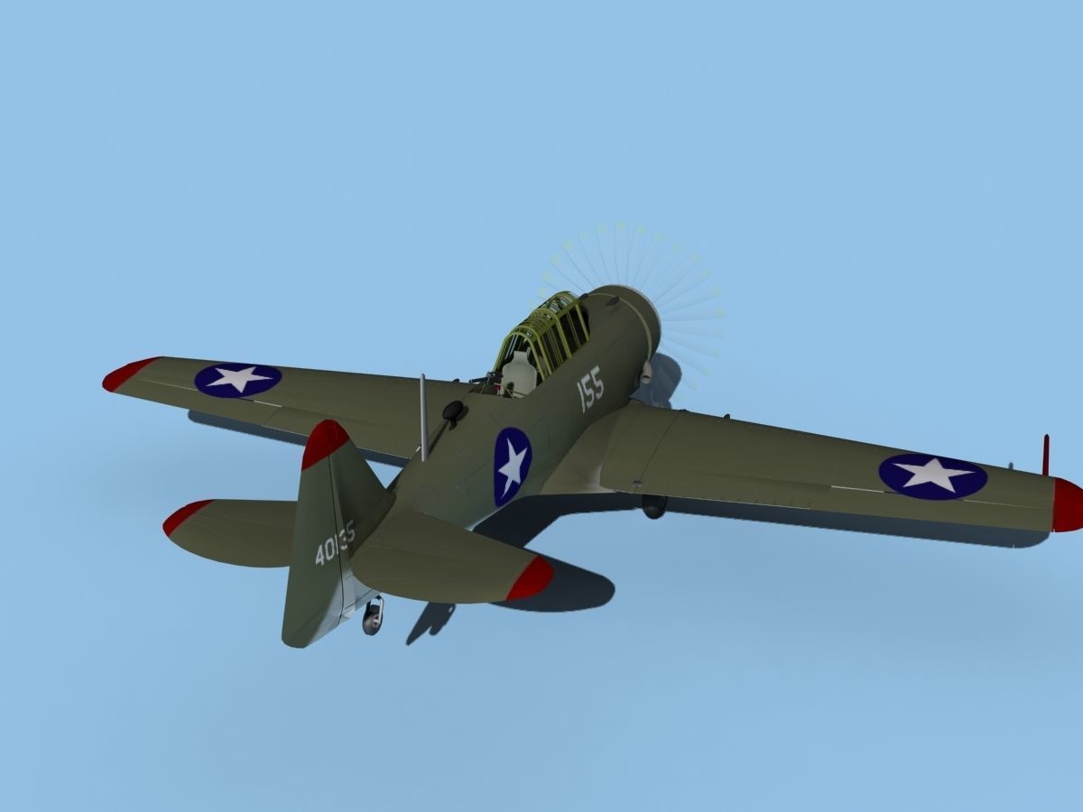 North American AT-6 Texan v01 USAAC 3D model_6