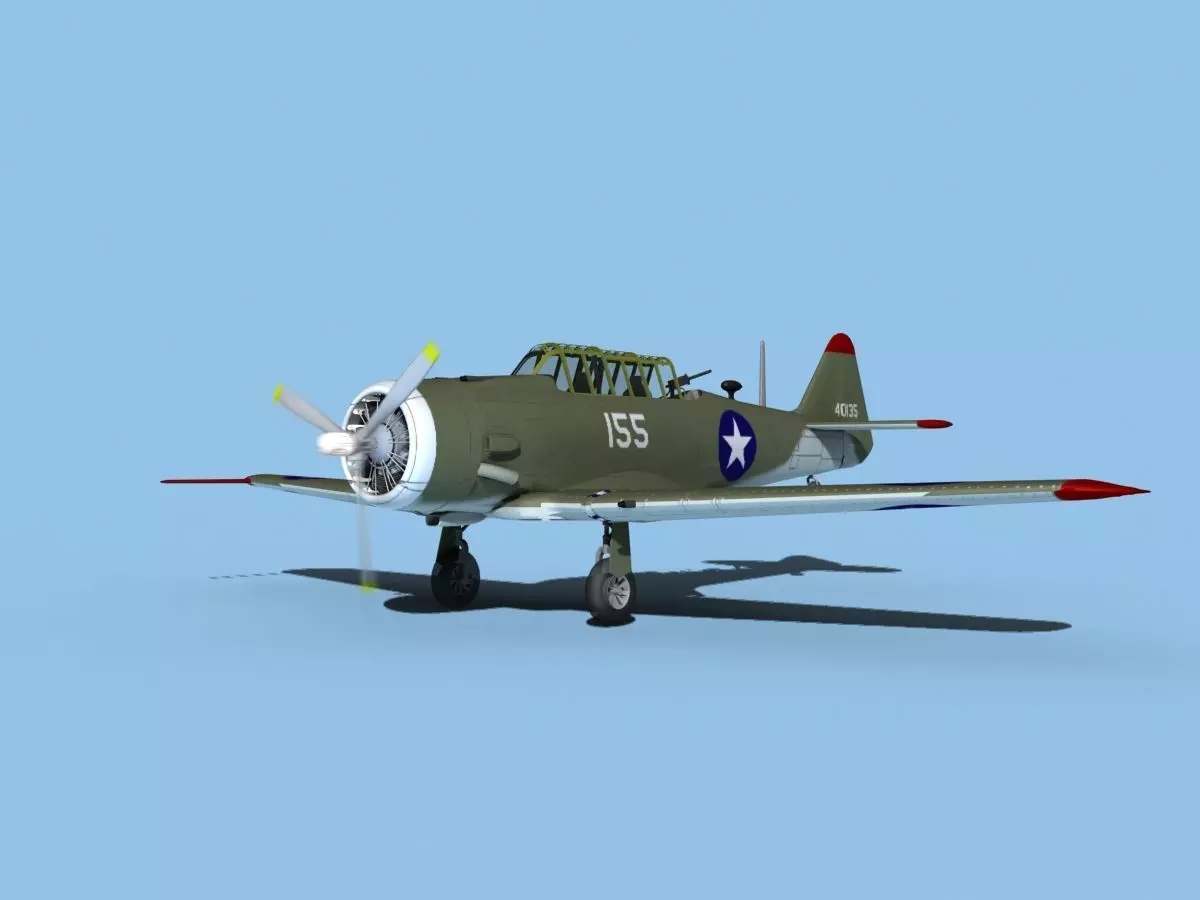 North American AT-6 Texan v01 USAAC 3D model_0