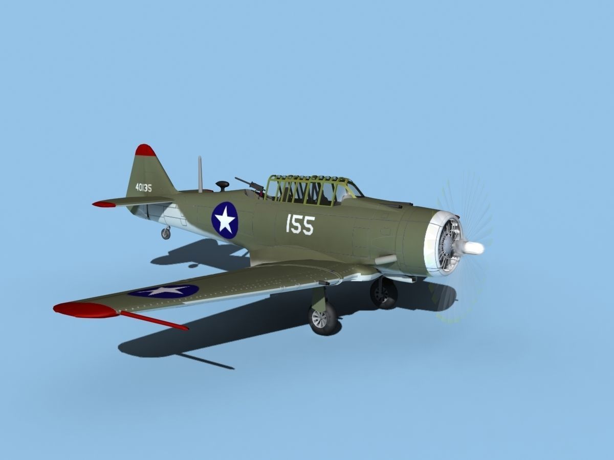 North American AT-6 Texan v01 USAAC 3D model_3