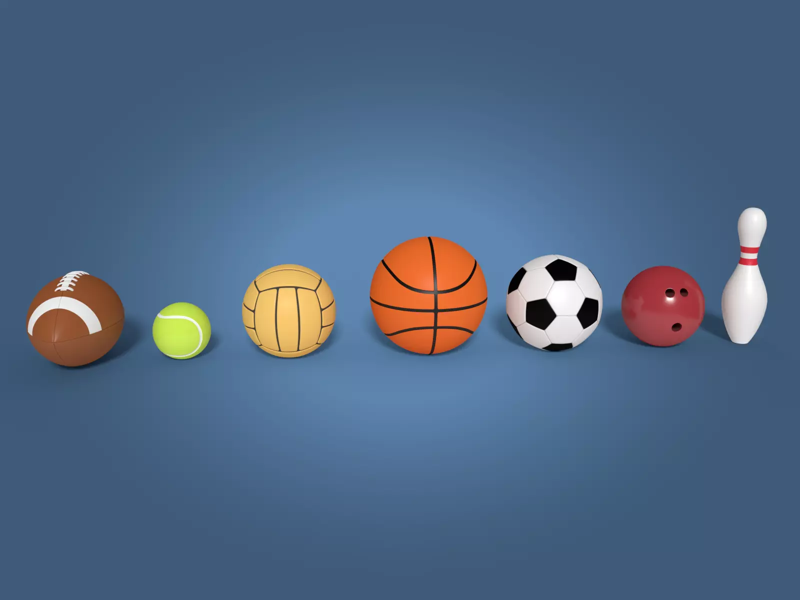 Cartoon Balls Low-poly 3D model_0