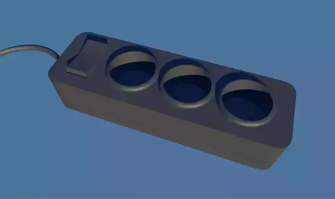  3D triple socket and plug