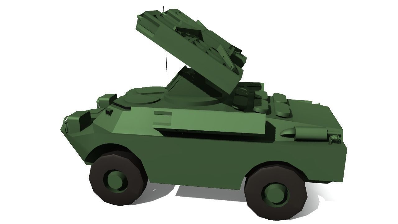SA-9 GASKIN Low-poly 3D model_9