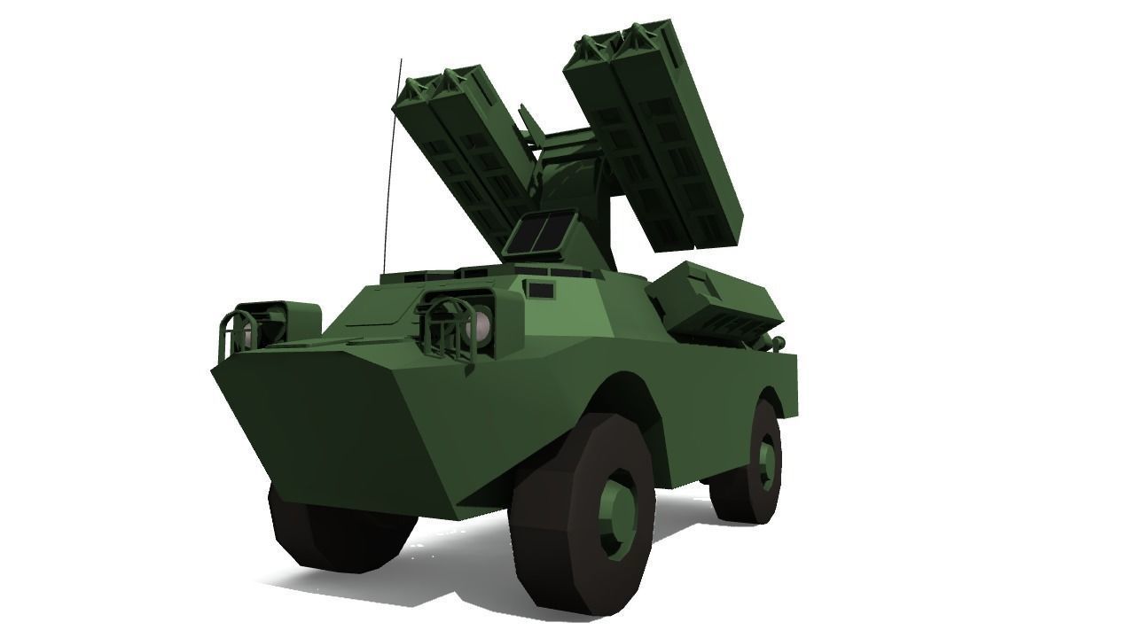 SA-9 GASKIN Low-poly 3D model_4