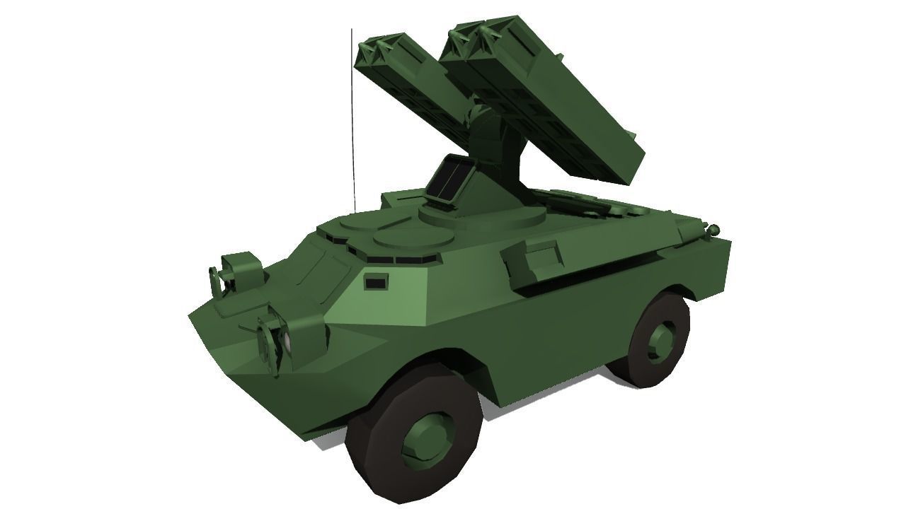 SA-9 GASKIN Low-poly 3D model_8