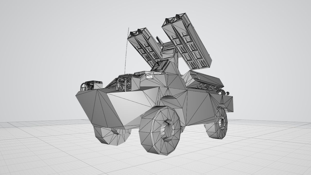 SA-9 GASKIN Low-poly 3D model_7
