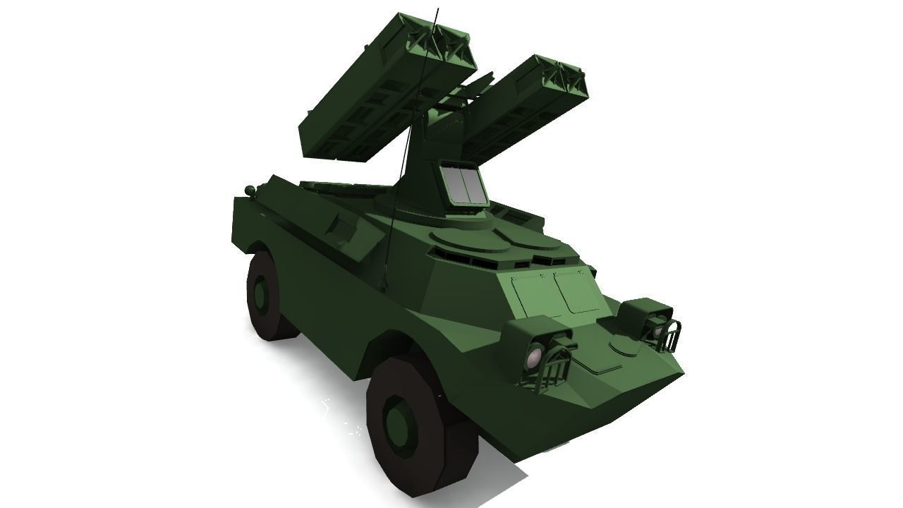 SA-9 GASKIN Low-poly 3D model_2