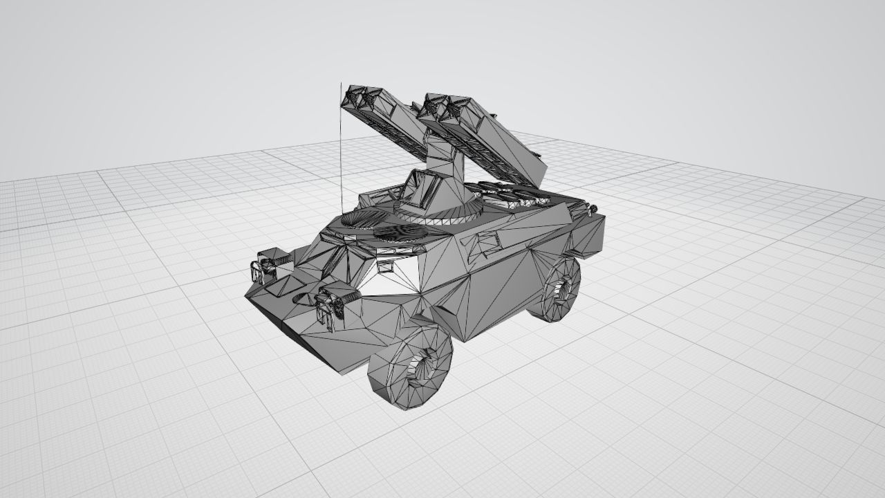 SA-9 GASKIN Low-poly 3D model_5
