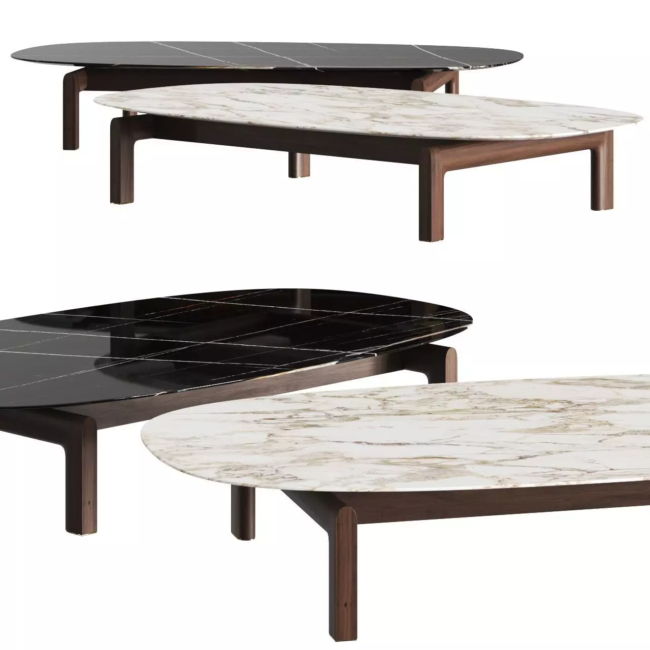 Porada Quay Ovale Coffee Tables 3D model_0