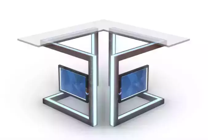 Virtual TV Studio News Desk 3