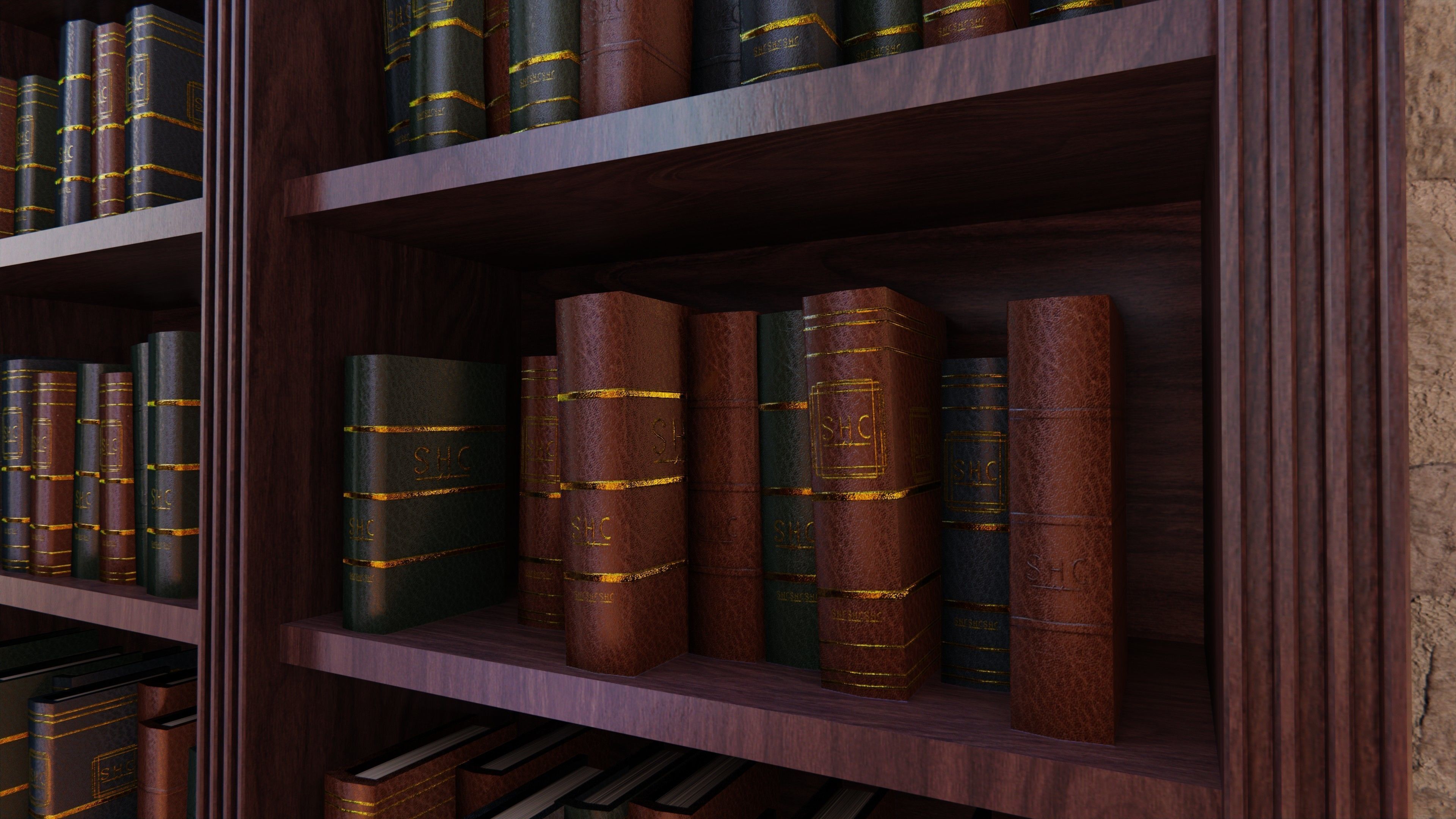 Classic Library for Blender Eevee and Cycles Low-poly 3D model_6