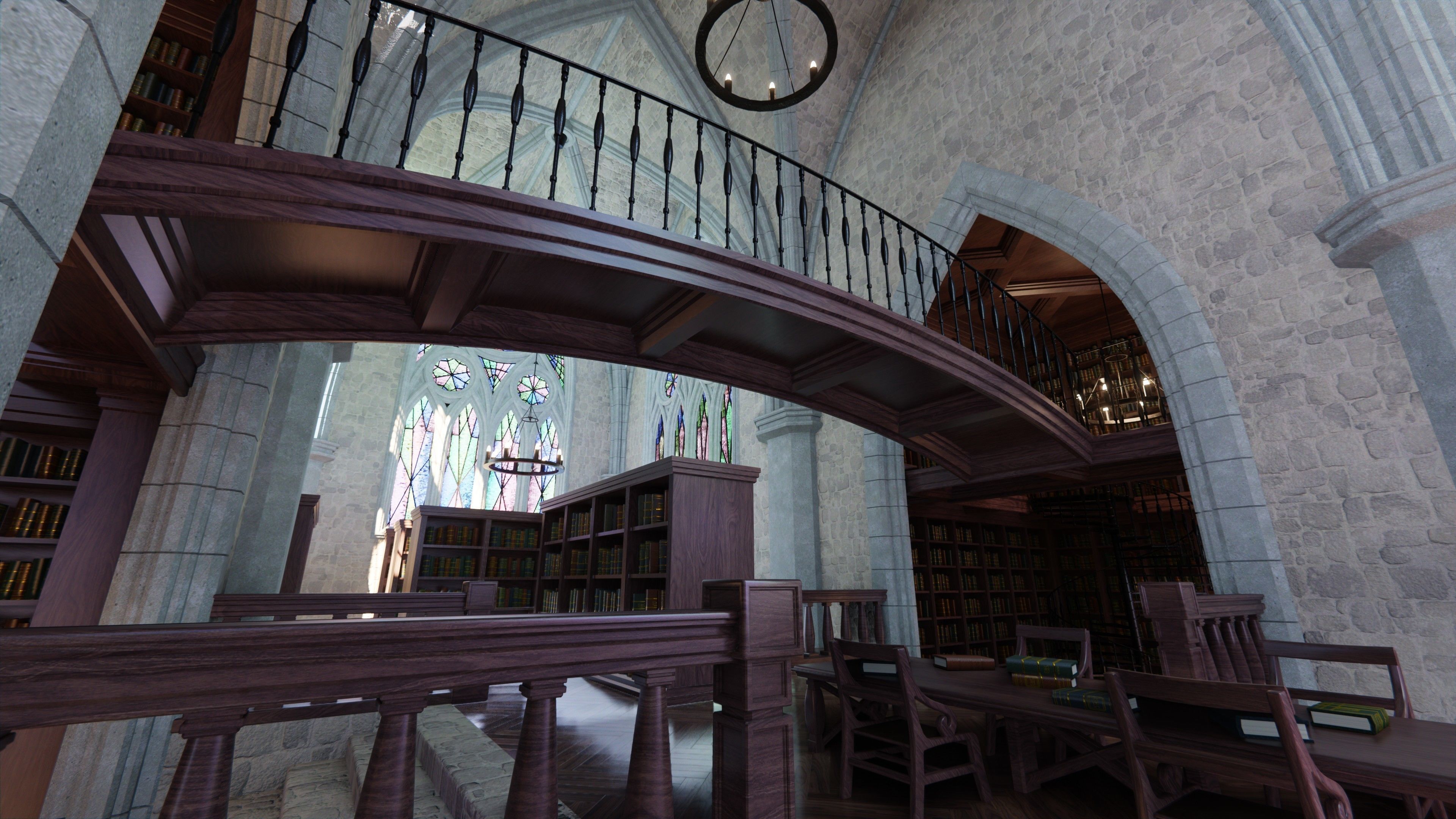 Classic Library for Blender Eevee and Cycles Low-poly 3D model_28