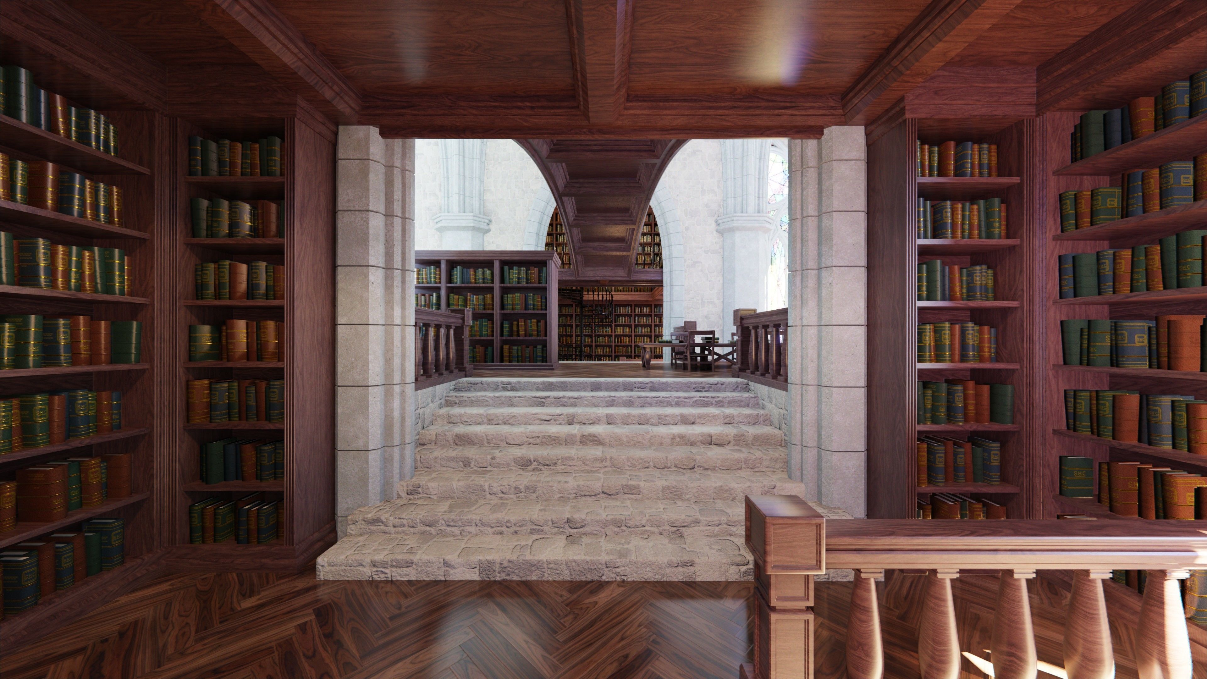 Classic Library for Blender Eevee and Cycles Low-poly 3D model_2