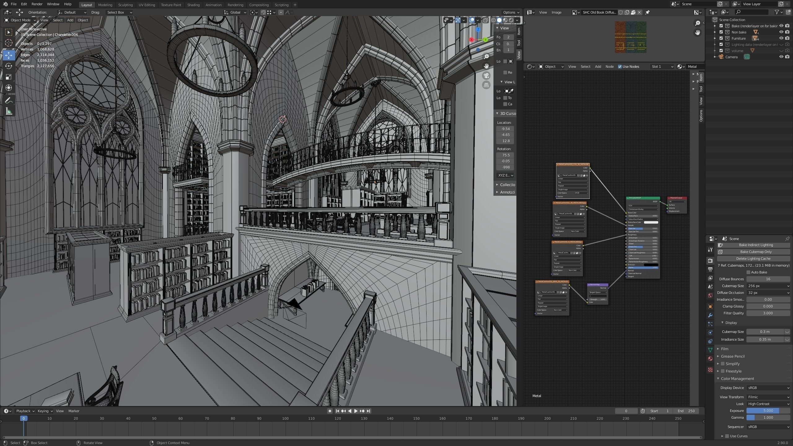 Classic Library for Blender Eevee and Cycles Low-poly 3D model_21
