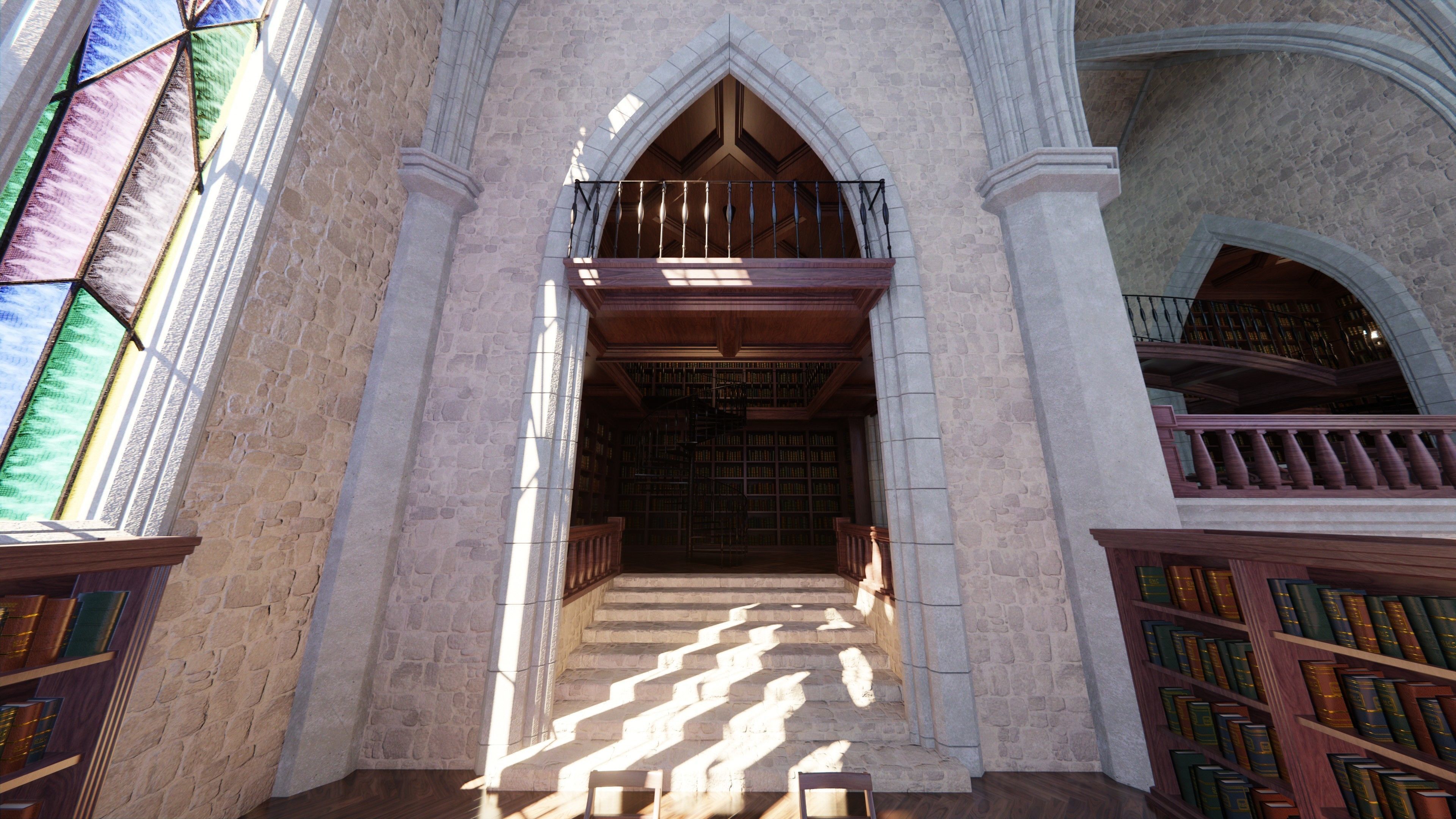 Classic Library for Blender Eevee and Cycles Low-poly 3D model_26
