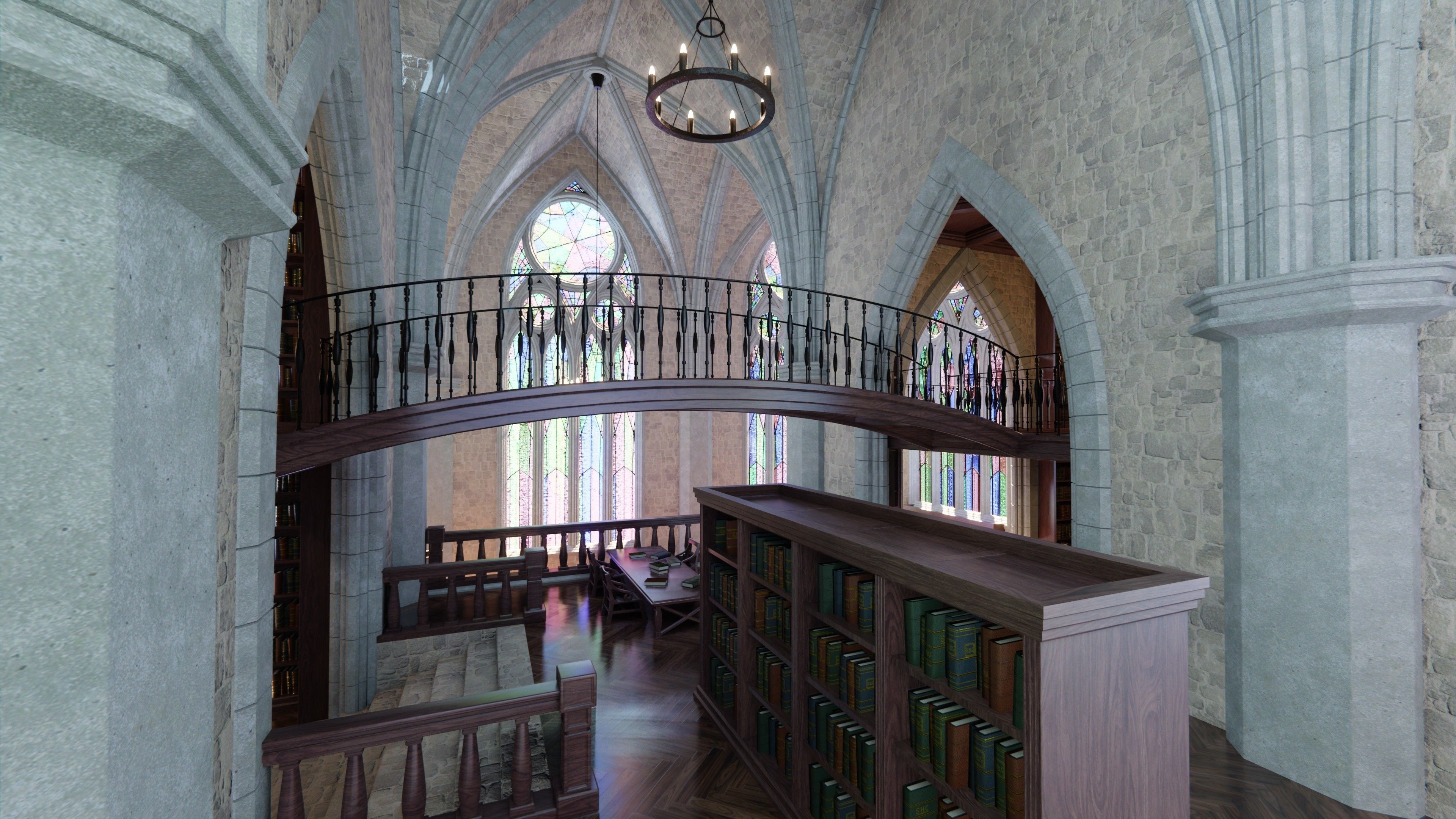 Classic Library for Blender Eevee and Cycles Low-poly 3D model_27