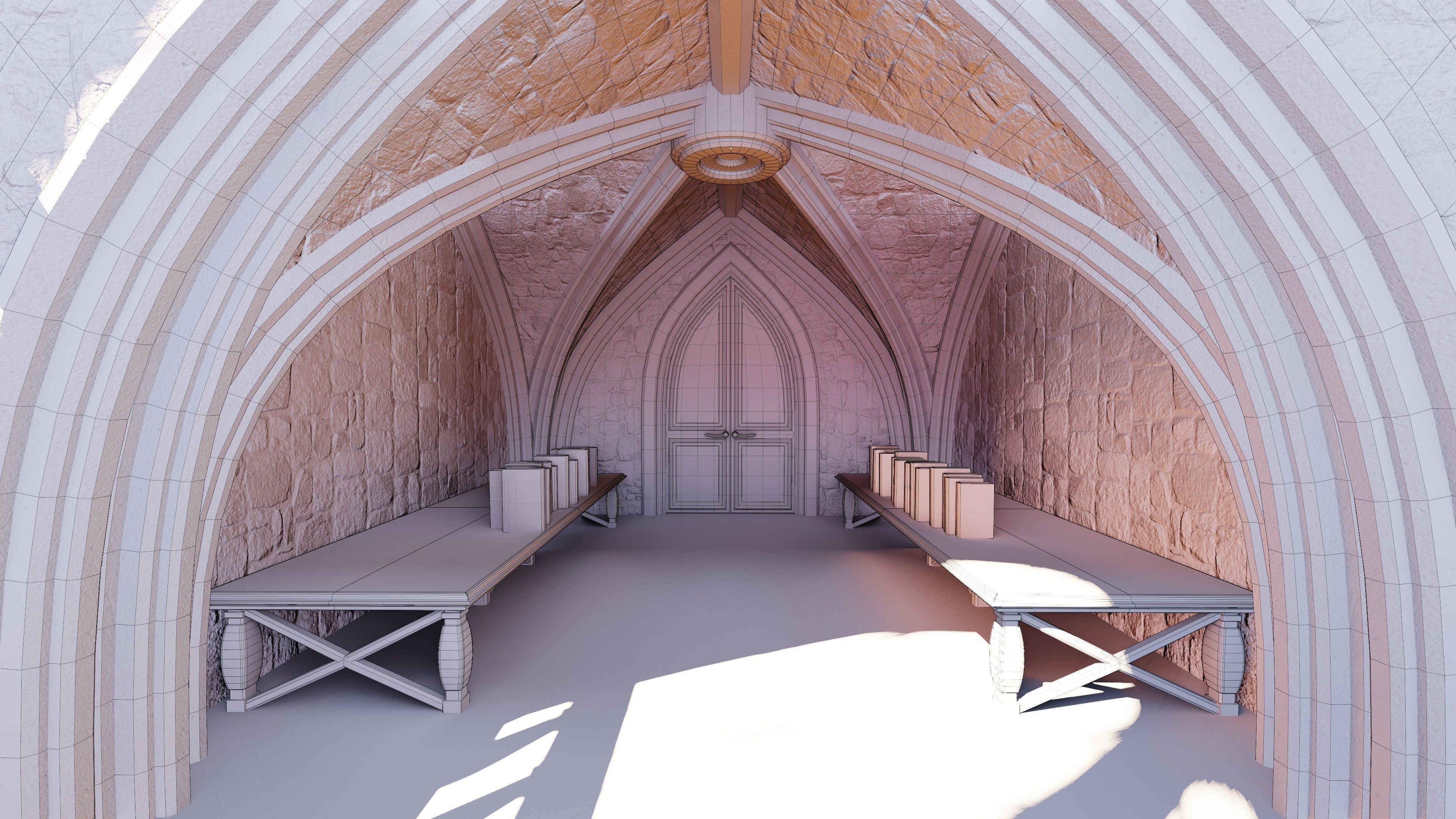 Classic Library for Blender Eevee and Cycles Low-poly 3D model_20
