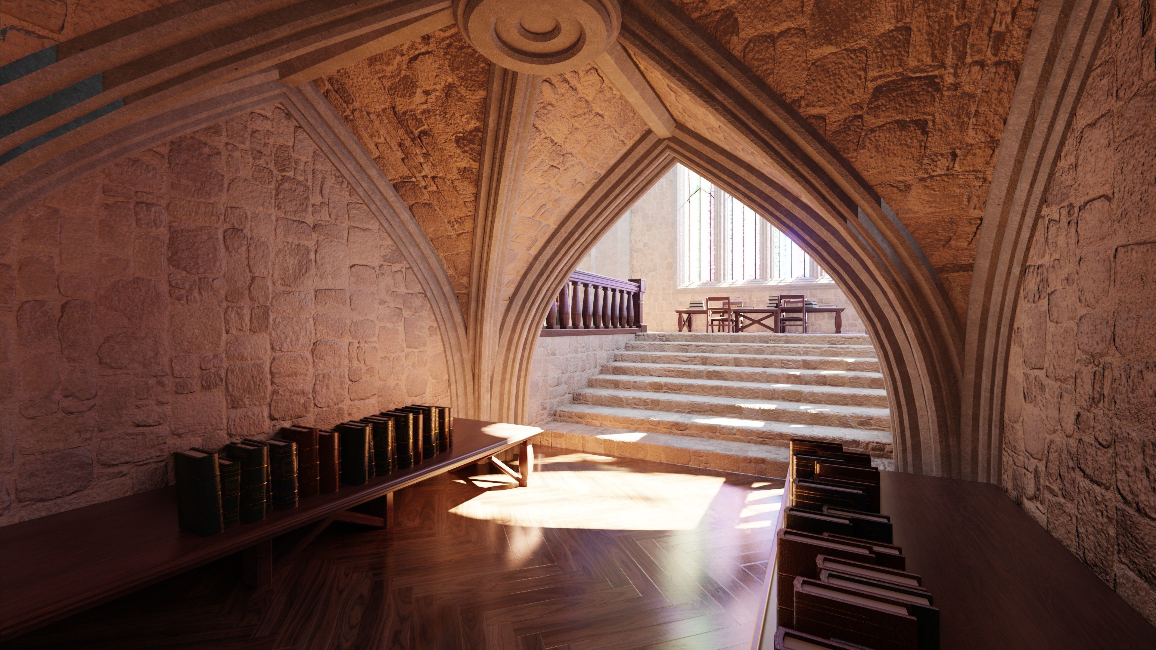 Classic Library for Blender Eevee and Cycles Low-poly 3D model_9