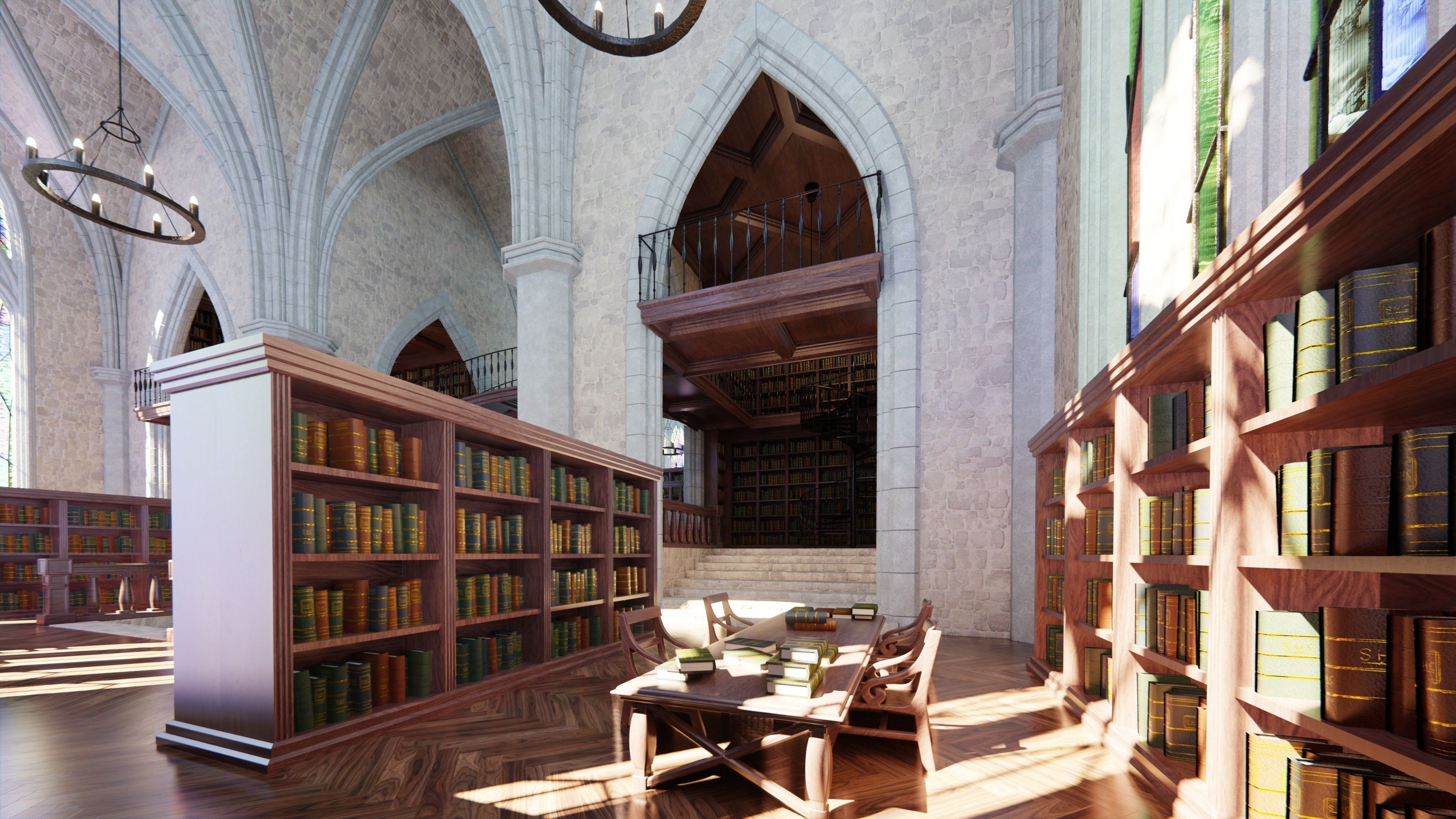 Classic Library for Blender Eevee and Cycles Low-poly 3D model_31