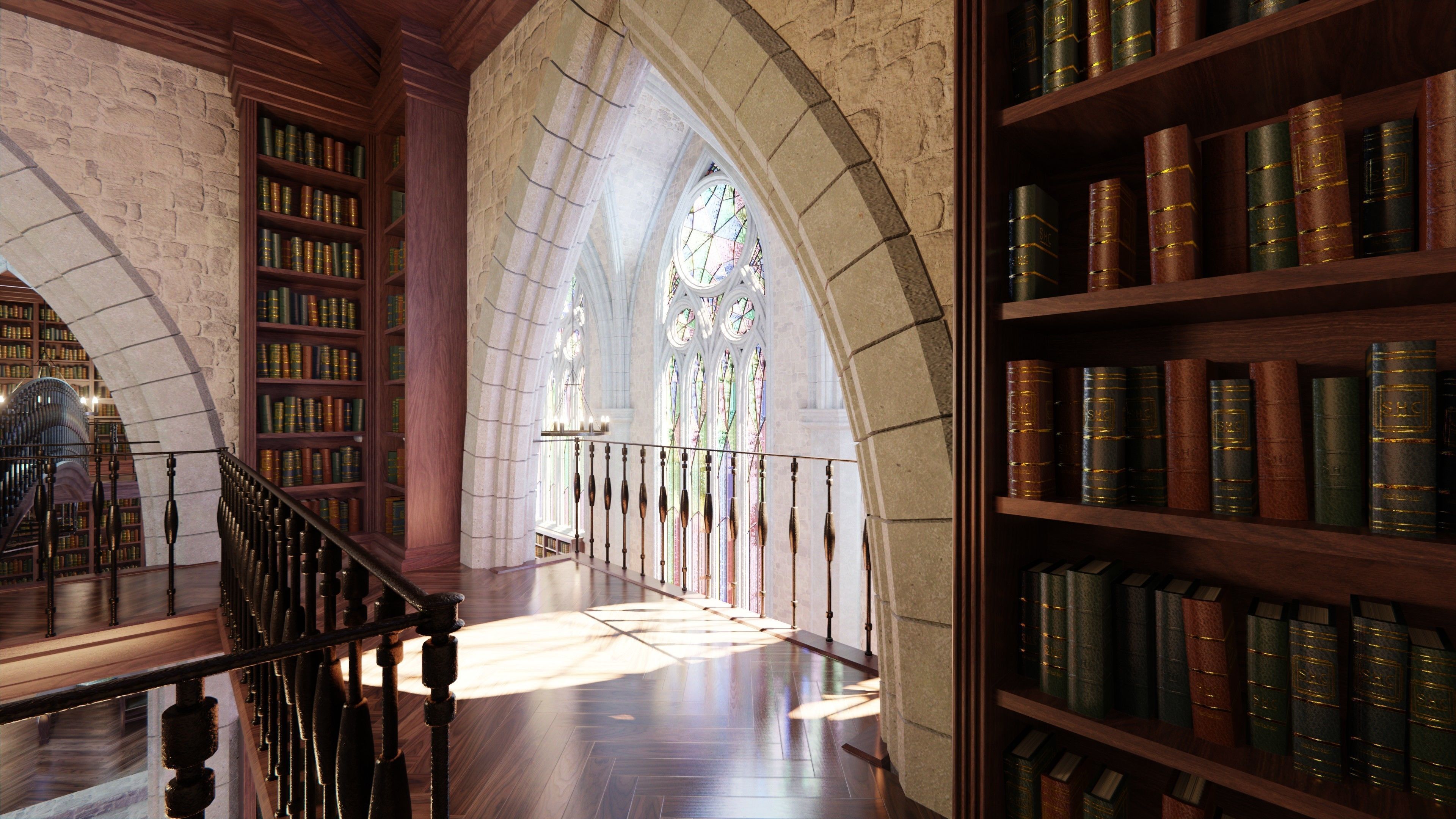 Classic Library for Blender Eevee and Cycles Low-poly 3D model_11