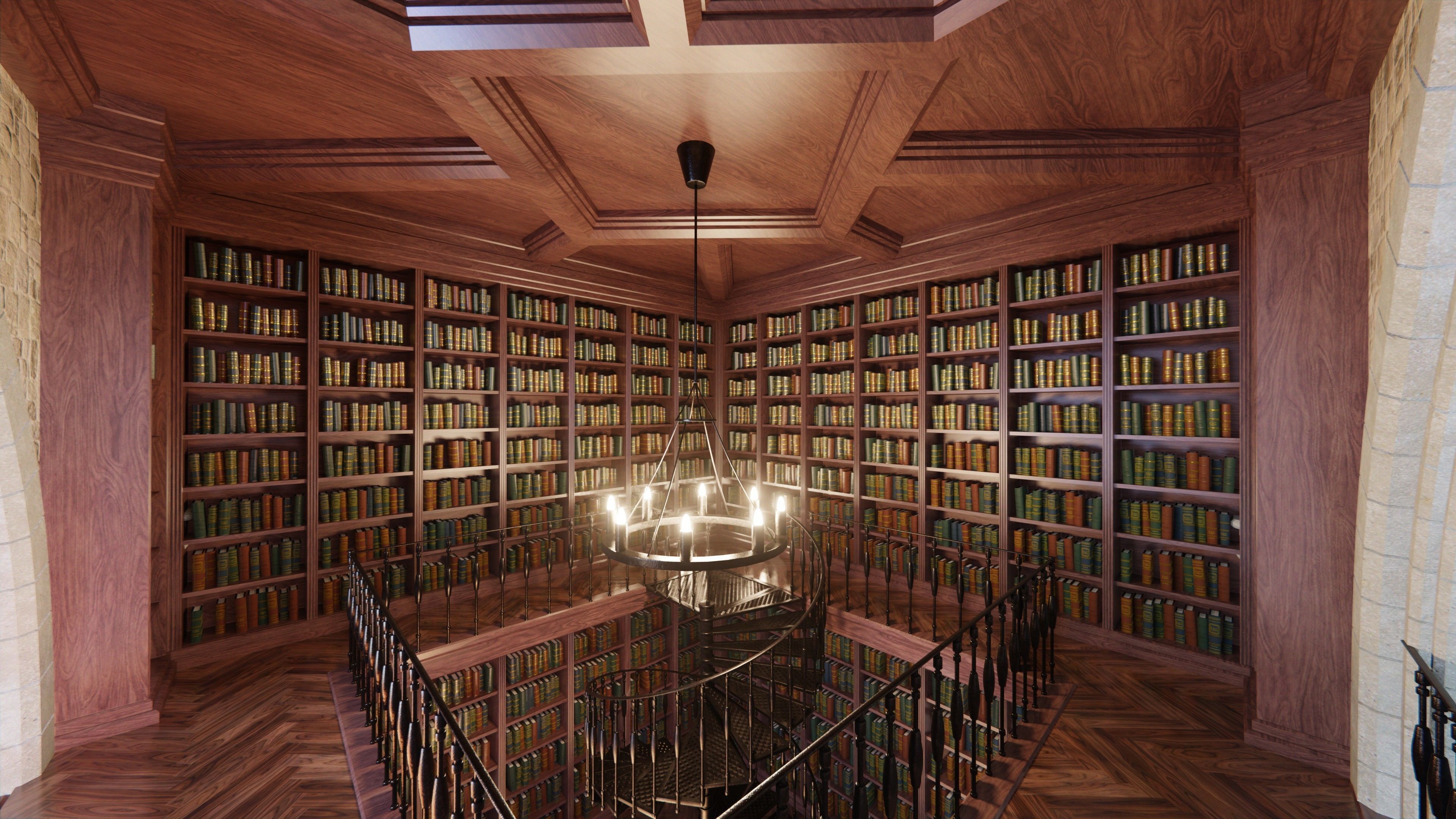 Classic Library for Blender Eevee and Cycles Low-poly 3D model_3