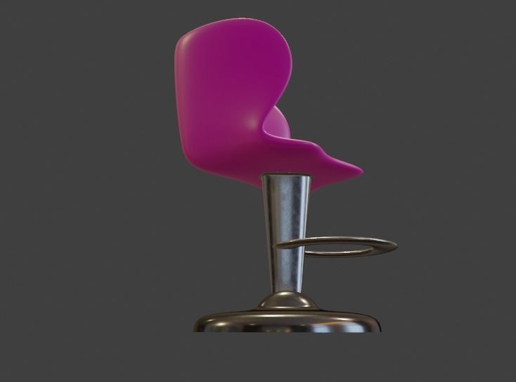 Bar stool 3D model_1