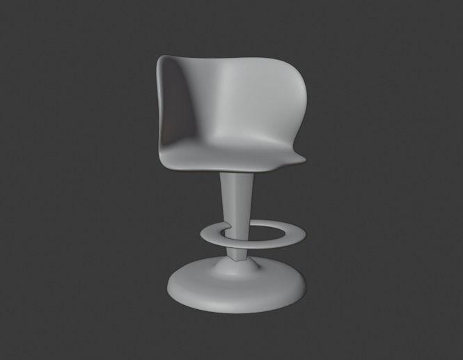 Bar stool 3D model_8
