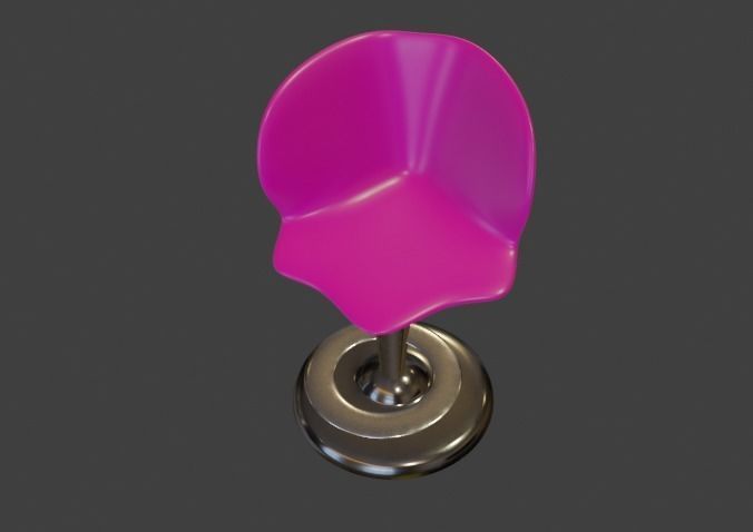 Bar stool 3D model_2