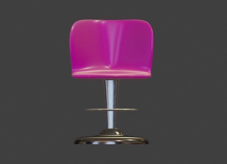 Bar stool 3D model_4