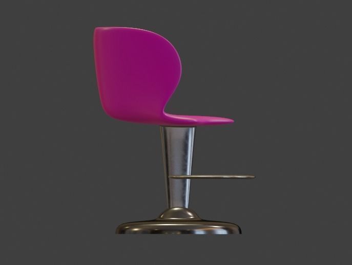 Bar stool 3D model_9