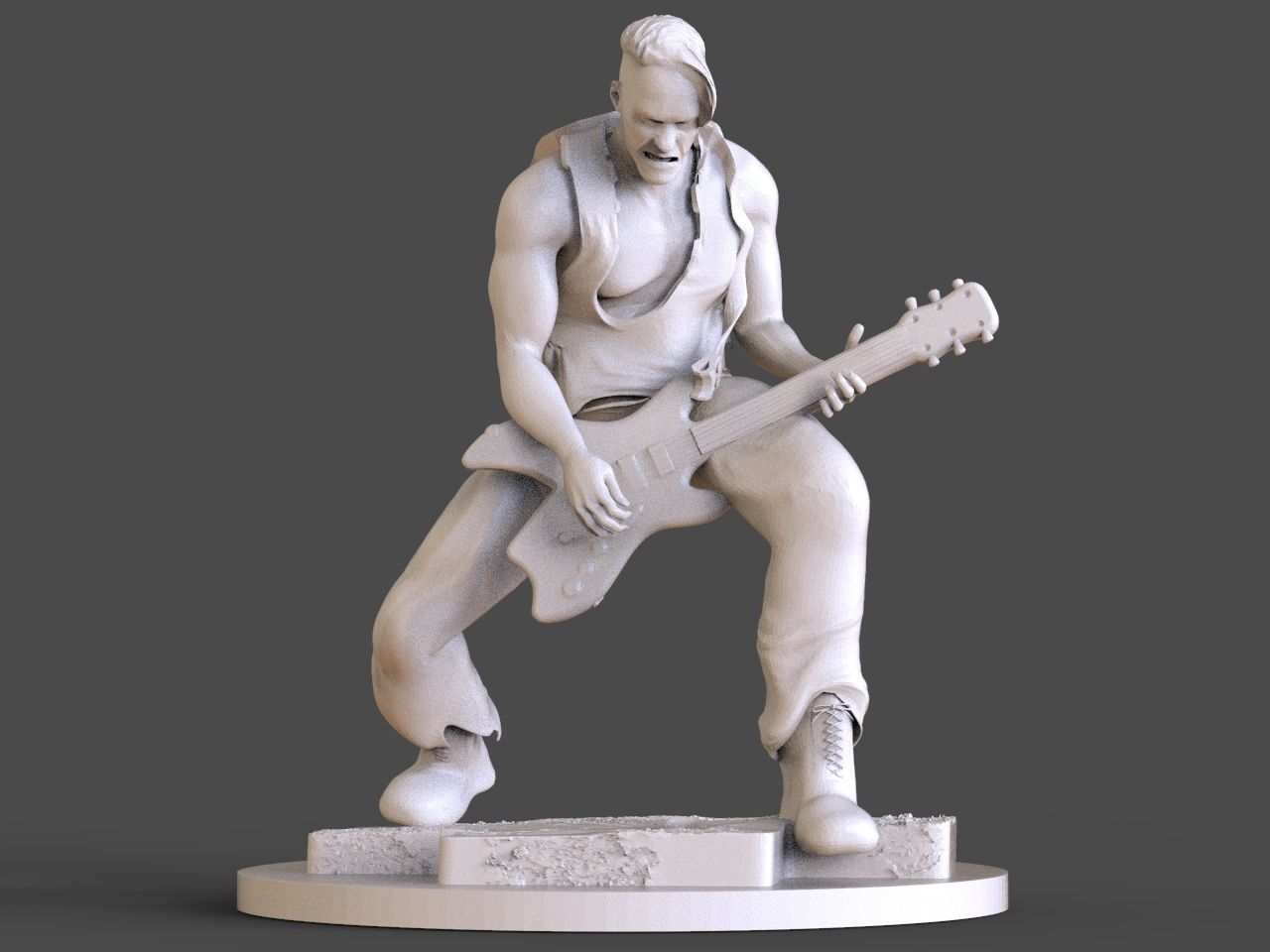 Rammsteins Richard Kruspe Sculpture 3D print model_3