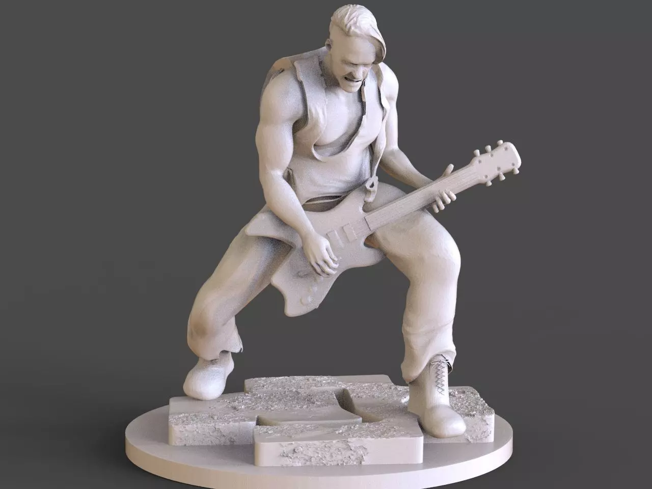 Rammsteins Richard Kruspe Sculpture 3D print model_0
