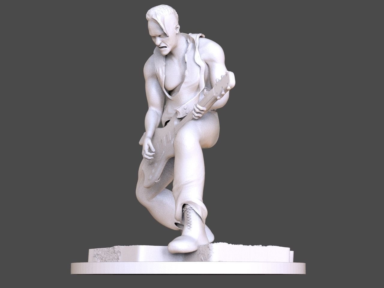 Rammsteins Richard Kruspe Sculpture 3D print model_4