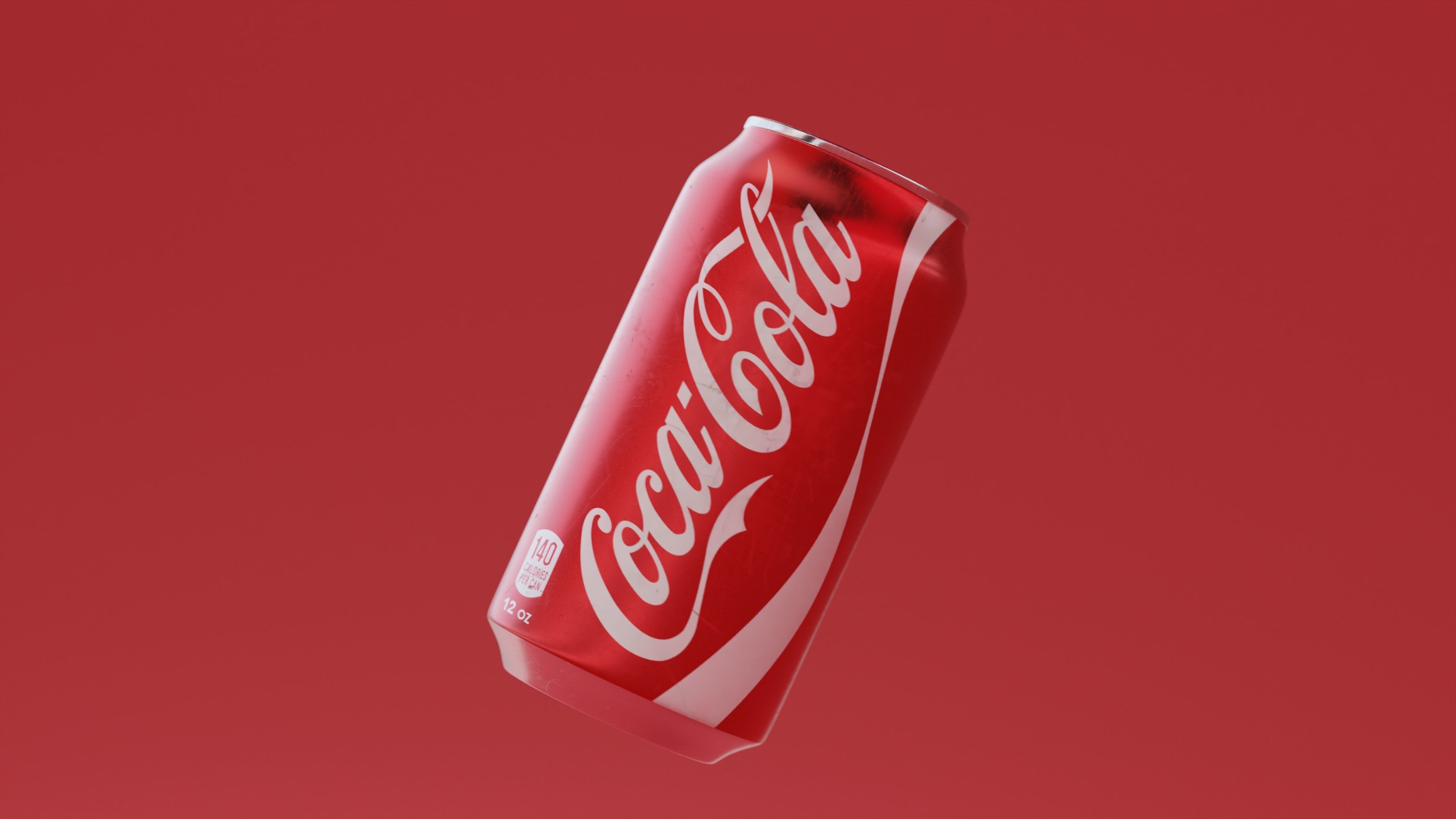 Coca Cola Can Low-poly 3D model_3