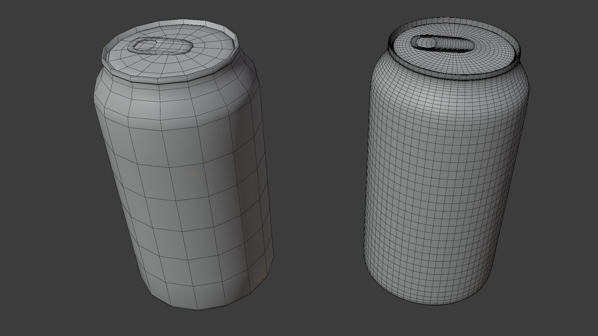 Coca Cola Can Low-poly 3D model_9
