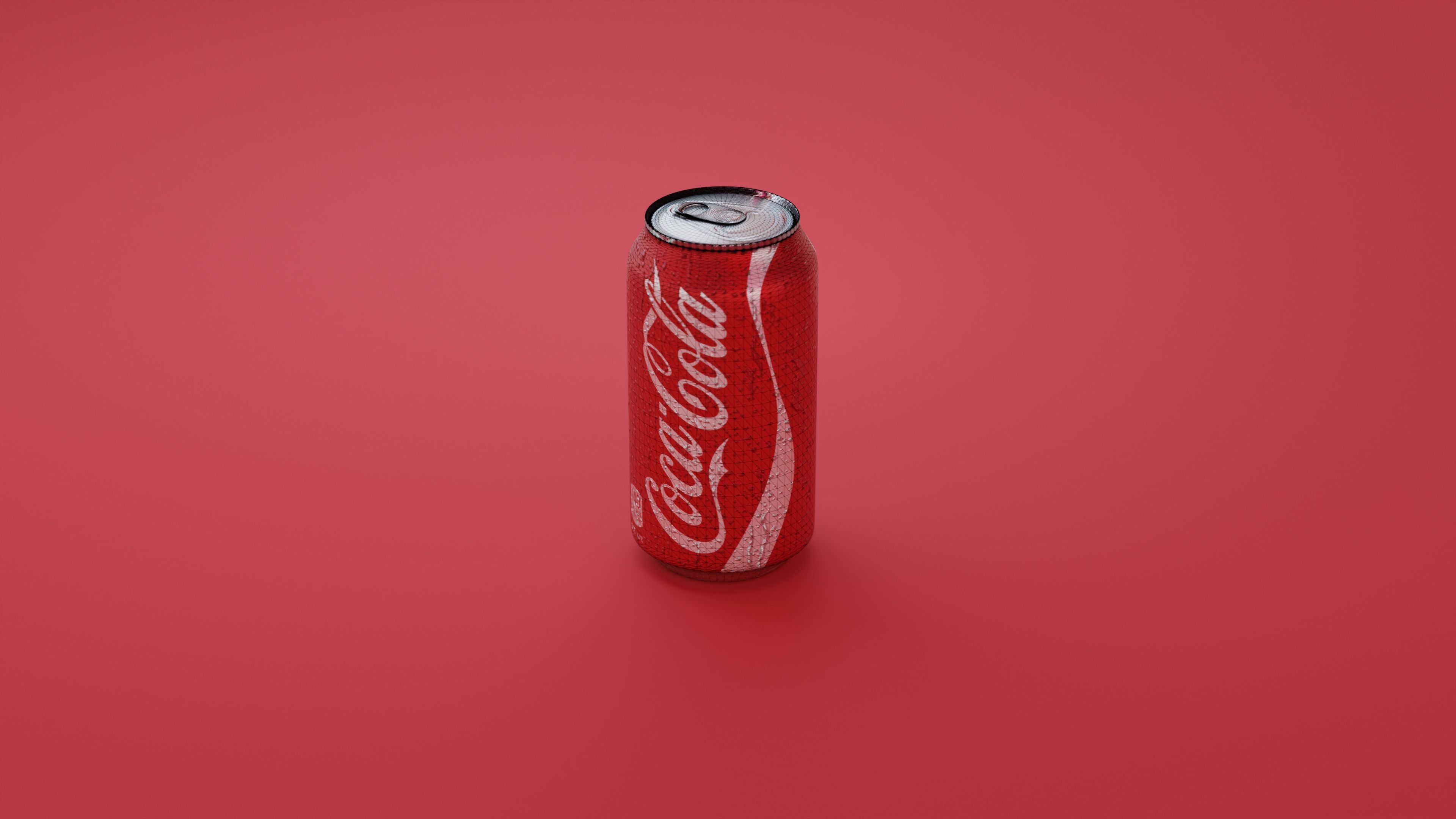 Coca Cola Can Low-poly 3D model_8