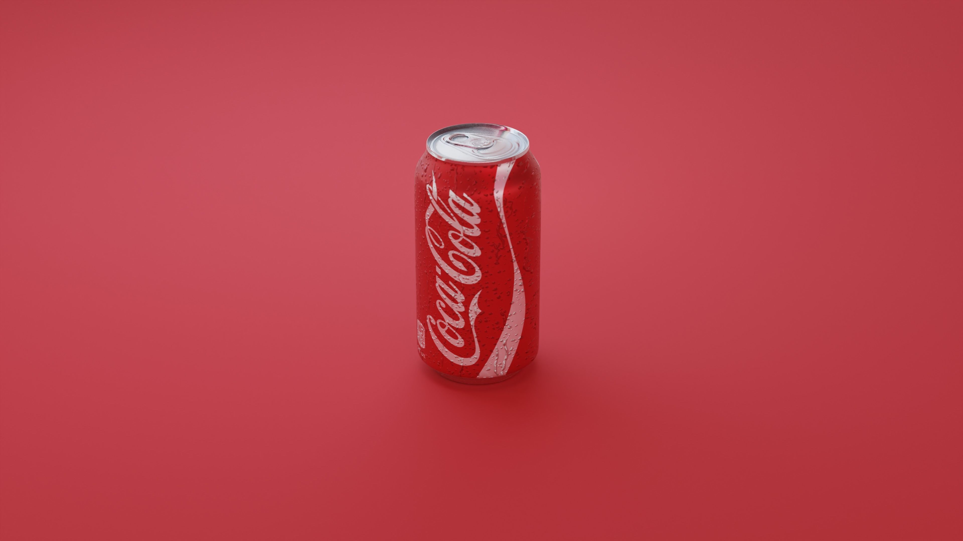 Coca Cola Can Low-poly 3D model_7