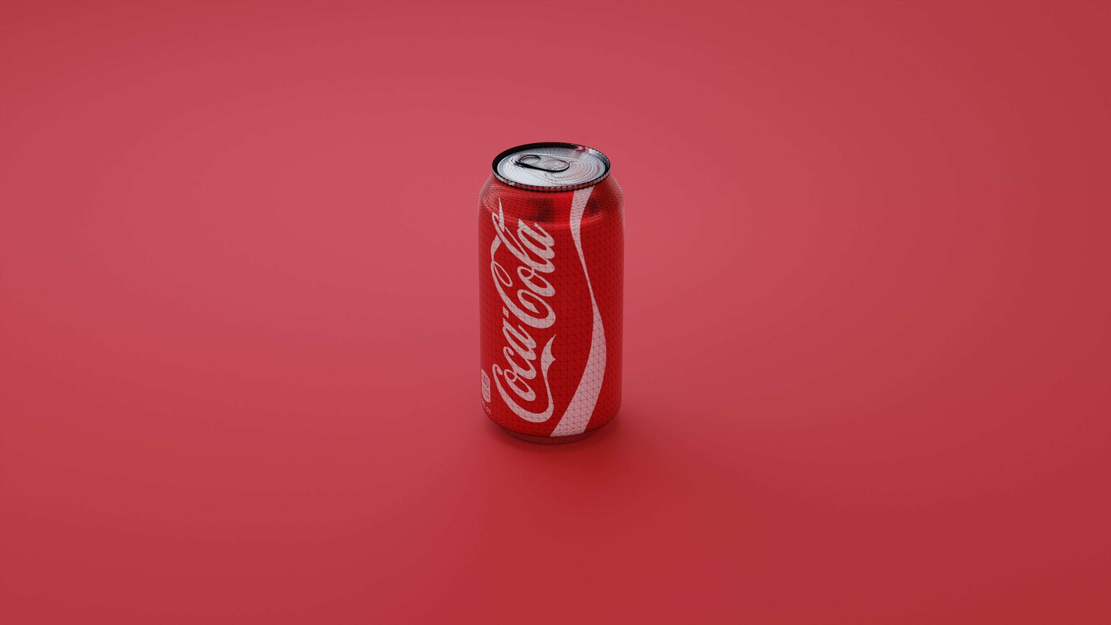 Coca Cola Can Low-poly 3D model_6