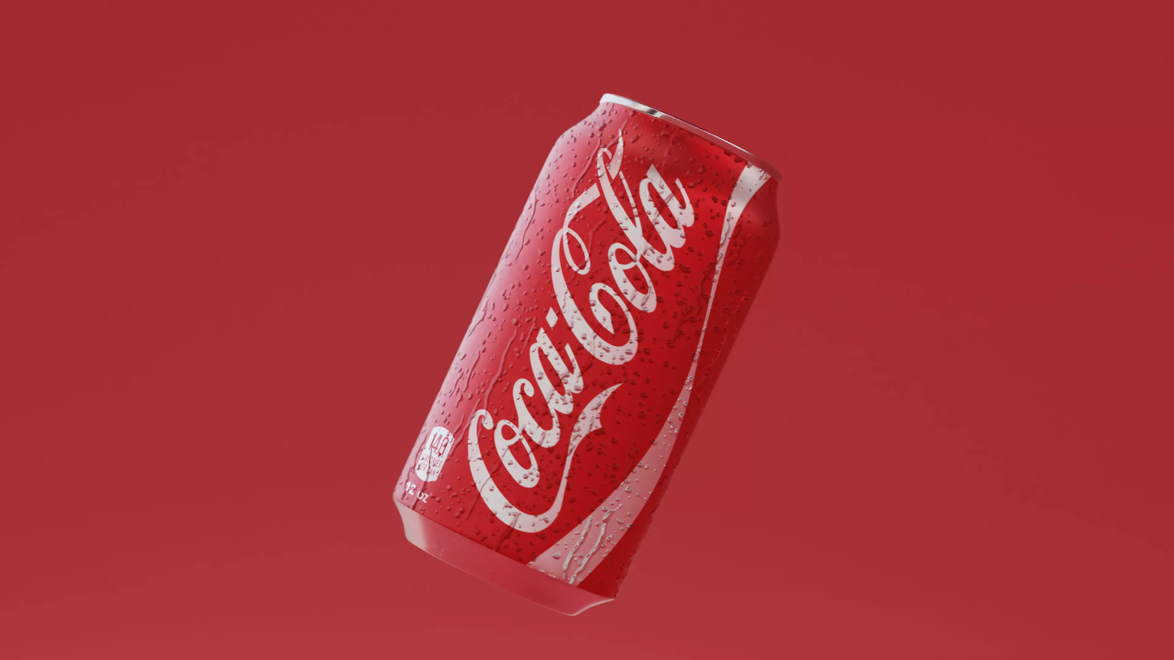 Coca Cola Can Low-poly 3D model_0