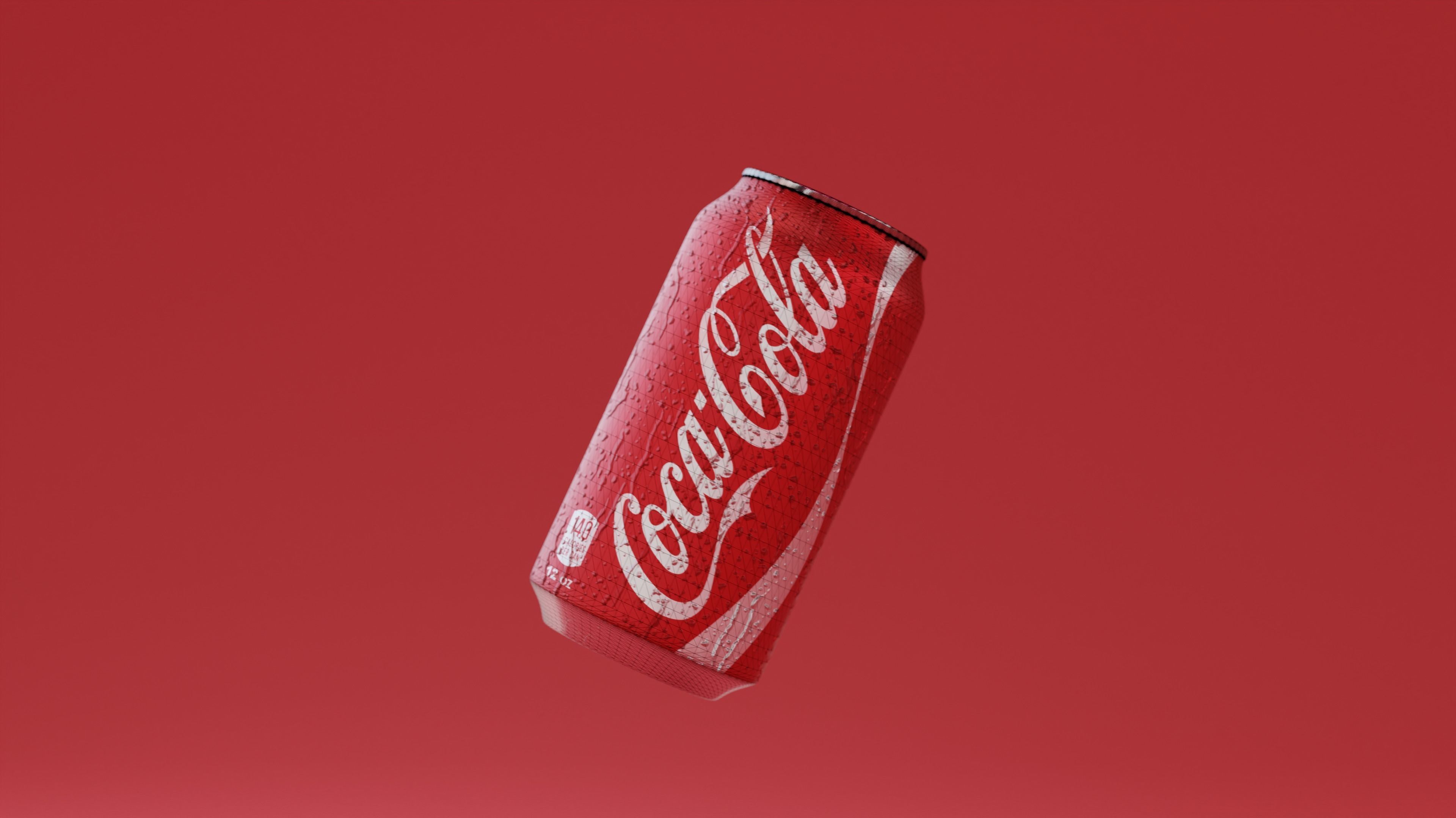 Coca Cola Can Low-poly 3D model_4
