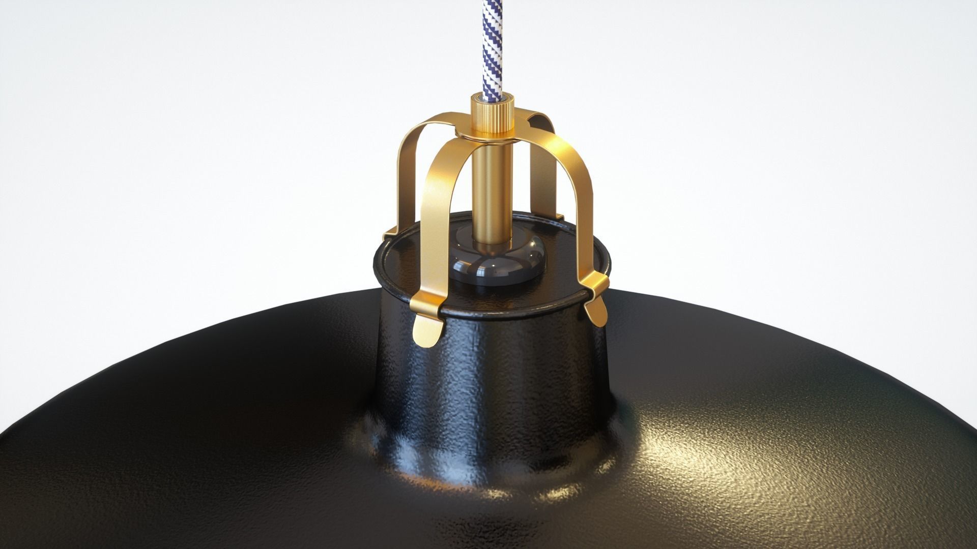 Pendant Light With Three Different Color Options Low-poly 3D model_3