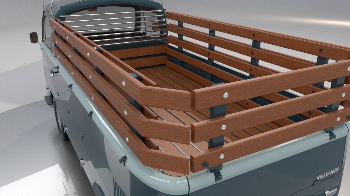 Volkswagen T2 Combi - Kombi 1970 pick-up 3D model_6