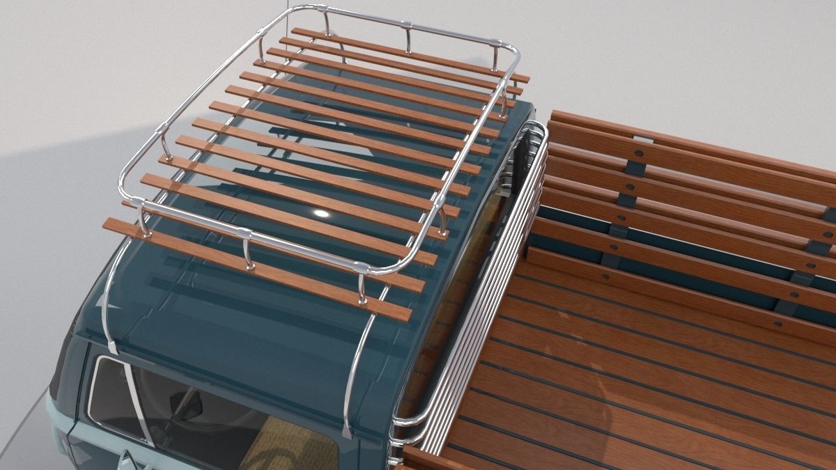 Volkswagen T2 Combi - Kombi 1970 pick-up 3D model_7