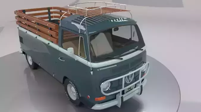 Volkswagen T2 Combi - Kombi 1970 pick-up 3D model
