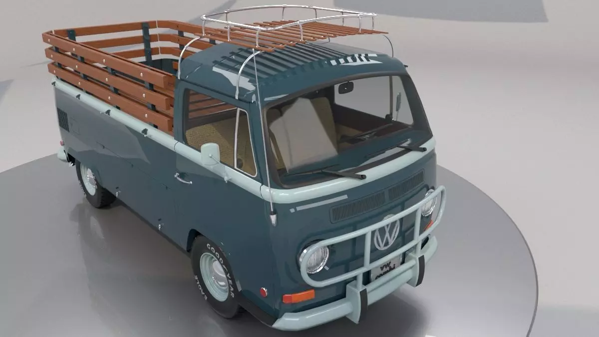 Volkswagen T2 Combi - Kombi 1970 pick-up 3D model_0