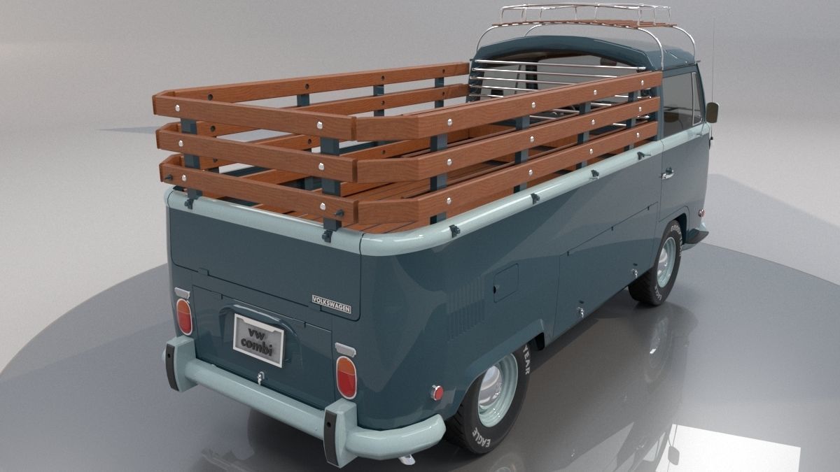 Volkswagen T2 Combi - Kombi 1970 pick-up 3D model_1