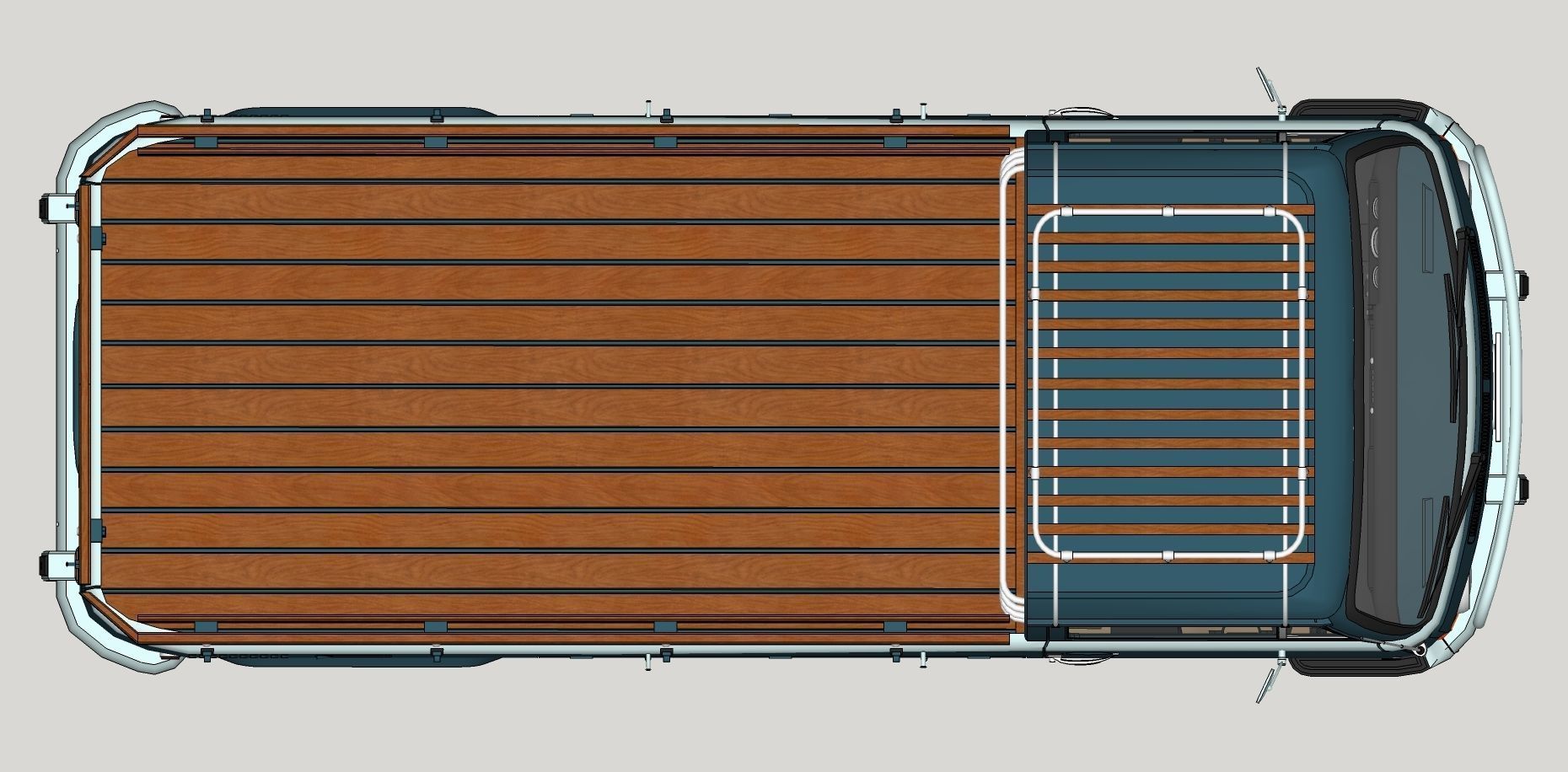 Volkswagen T2 Combi - Kombi 1970 pick-up 3D model_15