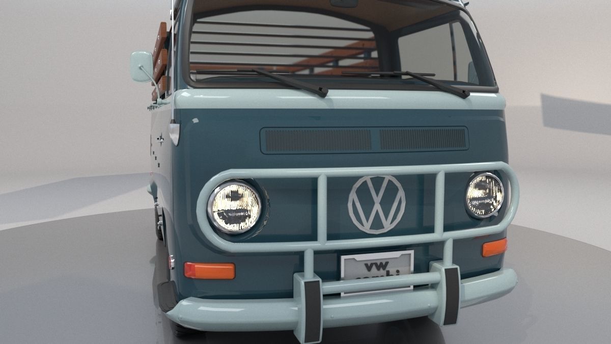 Volkswagen T2 Combi - Kombi 1970 pick-up 3D model_4
