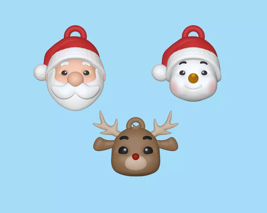 A cute Christmas Ornaments kit to decorate and play 3D print model_0